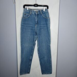 Vintage 90s Zena High Rise Mom Jeans Womens 8 27x30 Tapered Light Wash Denim